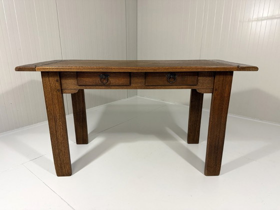 Mesa consola rústica de roble años 60, Madera, Marrón (foto 5 de 19)