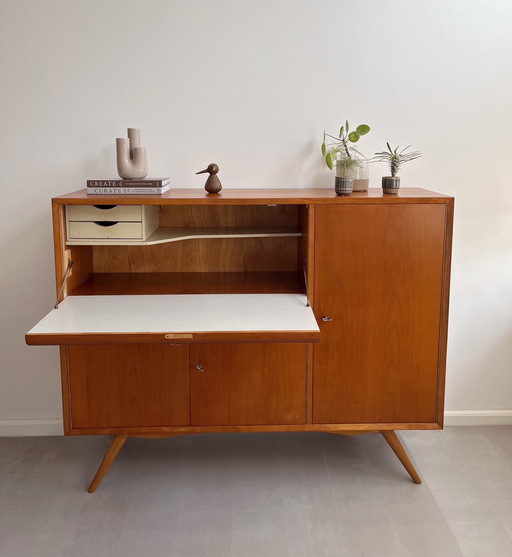 Vintage Highboard Teak, Midcentury/ 60s