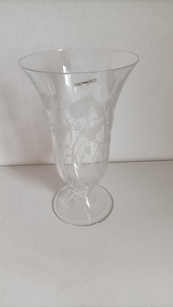 Vaso Nason Moretti Firmato Con Incisioni Floreali – Vasi, Glass, Murano Glass (photo 3 of 6)
