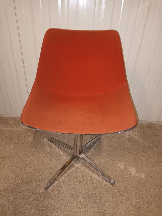 Space Age Swivel Chair Model L202, Roland Schweitzer, Textile, Plastic, Orange (photo 2 of 8)