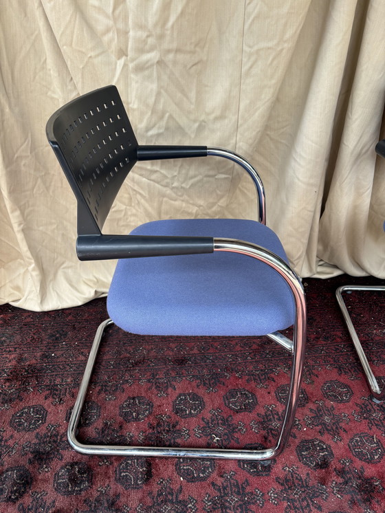 Image 1 of Vintage mid-century Vitra Visavis vergaderstoelen