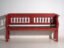 Antique red painted pine bench with turned back – Central Europe, circa 1900 – Benches, Rustic (photo 29 of 40)