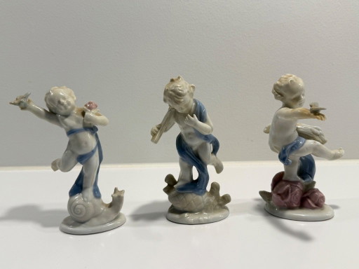 Antike Porzellanfigurinen aus dem frühen 20. Jahrhundert
