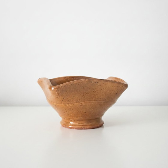 Image 1 of Ciotola per stufa a pedale/testa di fuoco olandese antica – Terracotta smaltata – XVIII secolo