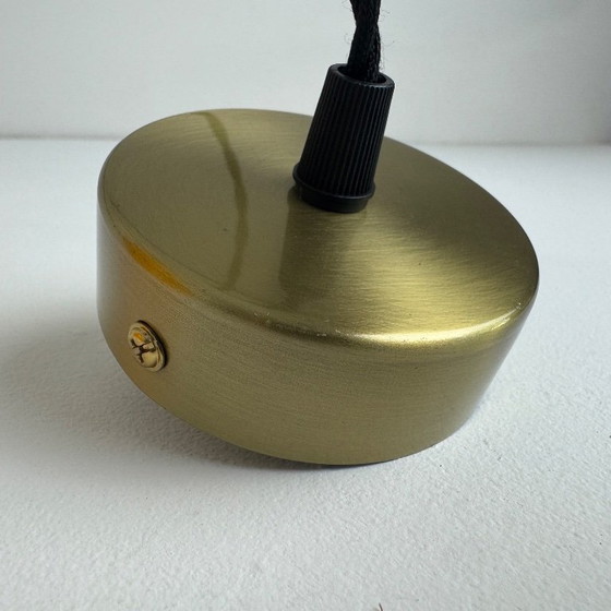 Image 1 of Vintage 1970s Orange Opaline Pendant Light