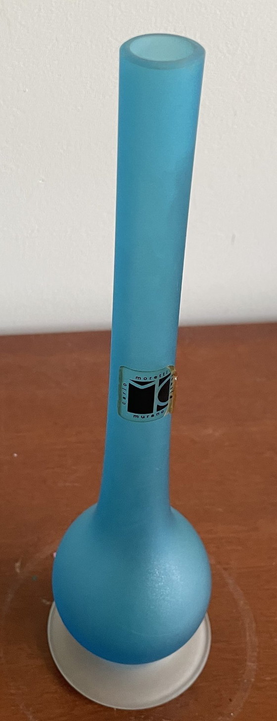 Image 1 of Carlo Moretti - Vase Satinato bleu