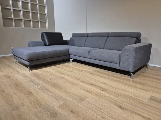 Xooon Corner Sofa - Anthracite - Fabric - Design - Headrests