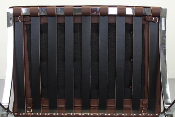 Image 1 of Barcelona Knoll Brown Tobacco Leather Mies Van Der Rohe Knoll Seats