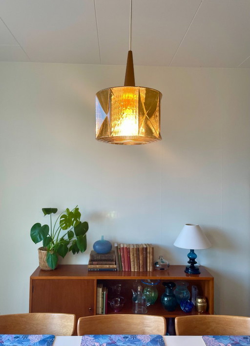 Carl Fagerlund hanger van amberglas voor Orrefors, jaren 60 — Scandinavisch modern