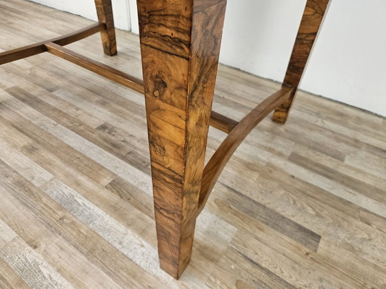 Image 1 of Extendable Art Deco table in olive root