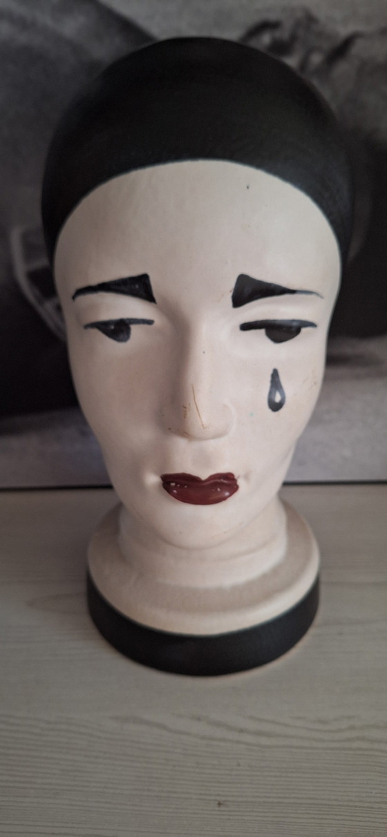 Image 1 of Têtes de Pierot vintage d'Allemagne de l'Ouest