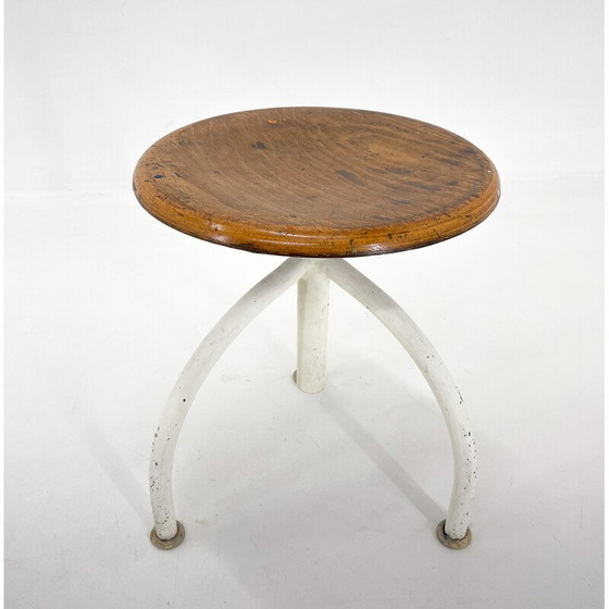 Image 1 of Tabouret tripode réglable industriel vintage, 1950s