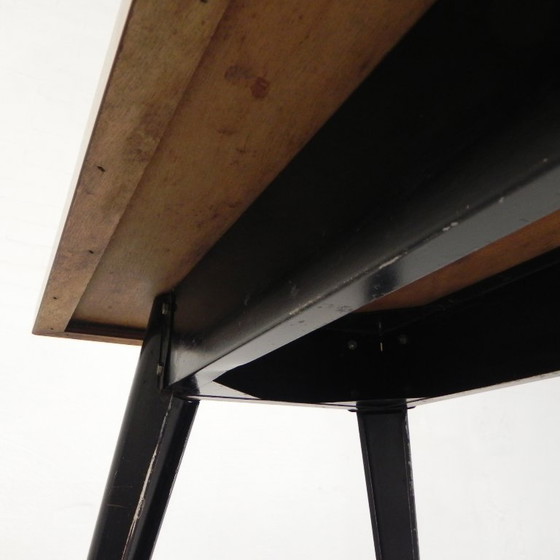 Image 1 of Henri Julien bistro table, Model Tolix T55 with Formica top, 1950s