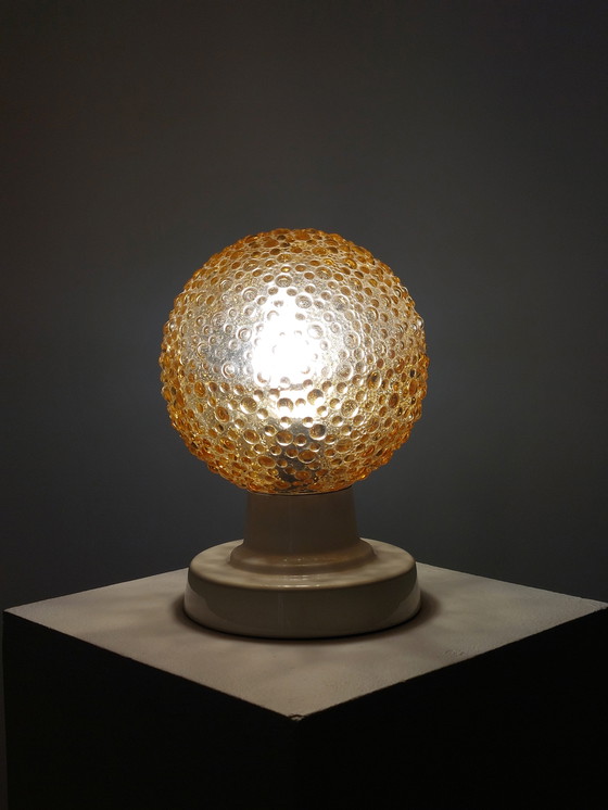 Image 1 of Vintage DDR bubble glass table lamp Table lamp