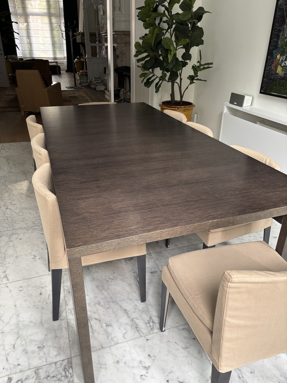 Image 1 of Maxalto dining table with matching Maxalto chairs (8)