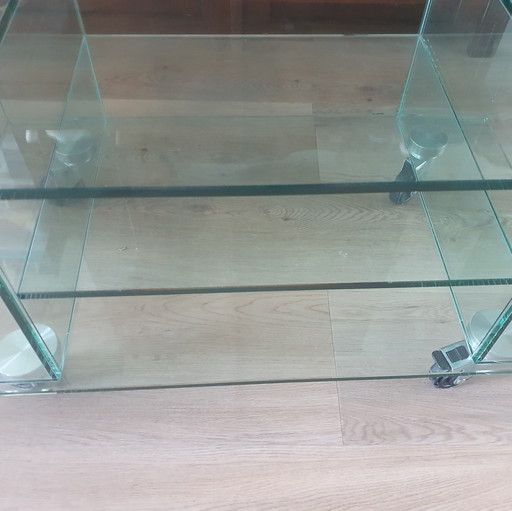 Glass 80s Design Table