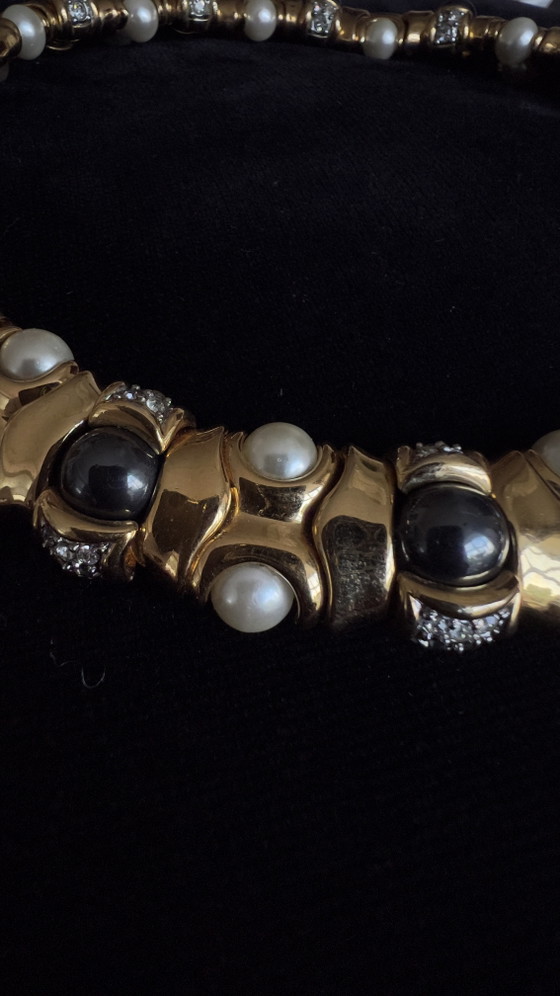 Image 1 of Vintage Cabouchon statement choker ketting