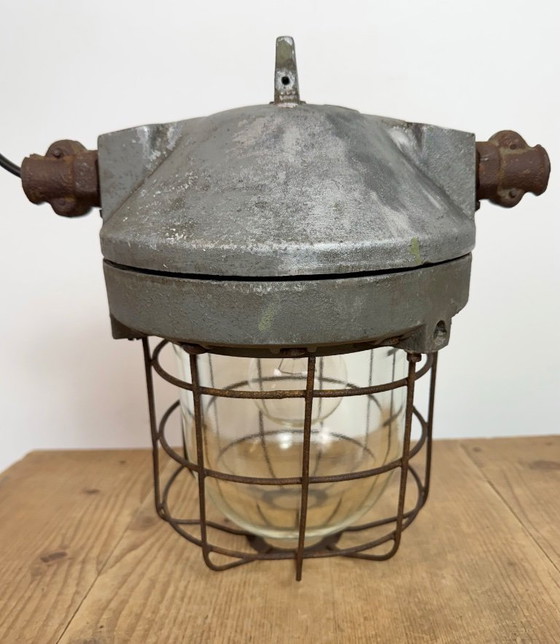 Image 1 of Grey Industrial Explosion Proof Lamp from Elektrosvit, 1960s