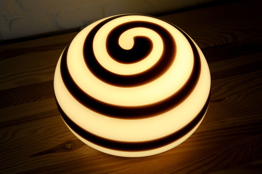 ILU di Vetro Zebra-Tischlampe aus Glas