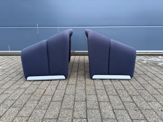 Image 1 of 2x Artifort Groovy F598 Blu Scuro, Ottime Condizioni!
