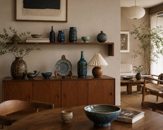 Image 1 of Piatto Soholm di Maria Philippi / Ceramica artigianale / Danimarca, anni '60