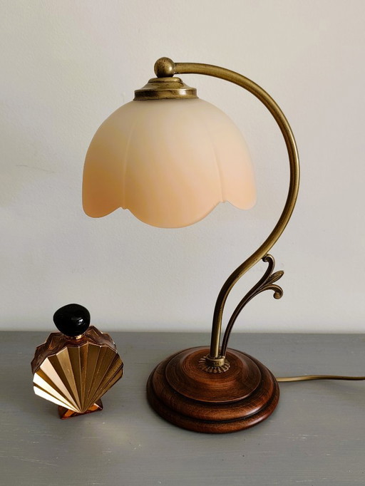 Vintage ronde tulp tafellamp