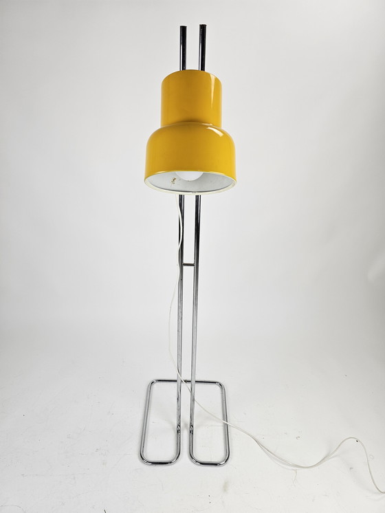Image 1 of Yellow adjustable floor lamp by Börje Claes for Ikea 1970s rare model