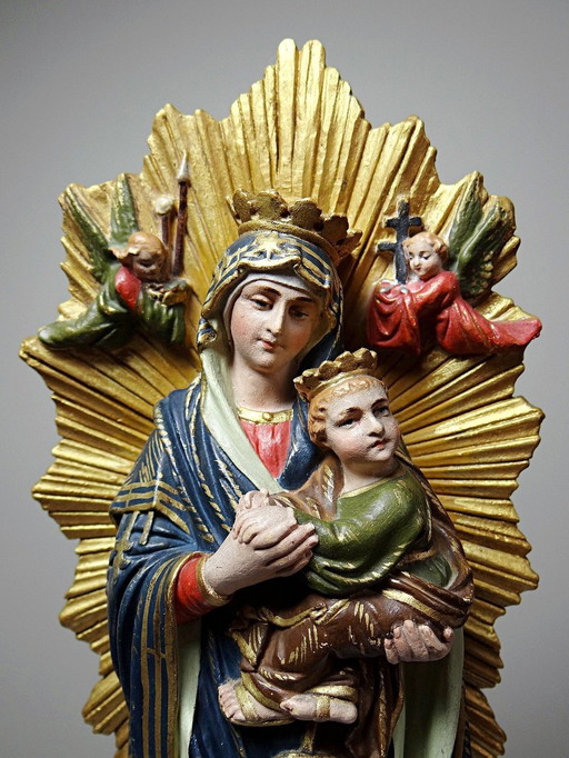 Antique statue of Our Lady of Perpetual Help Carton Romain Raffl Paris