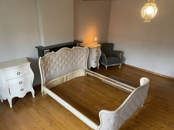Image 1 of French Vintage Bed Frame + 2 Nightstands - Elegant & Unique
