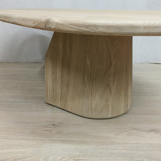 Image 1 of Organic coffee table | column leg | solid oak