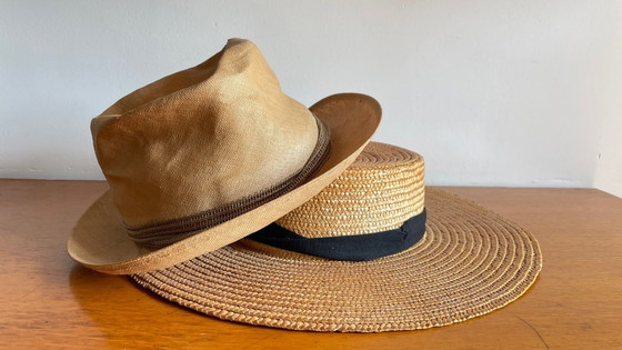 Image 1 of Déco CHAPEAUX de Paille Vintage