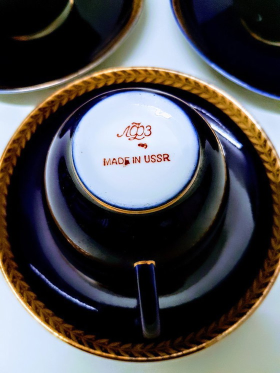 Image 1 of Tea cups with saucers for 6 prs/ Lomonosov LFZ