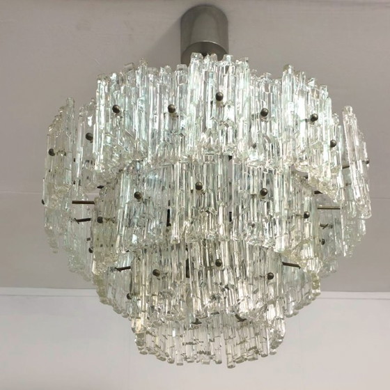 Image 1 of Kalmar Franken kroonluchter ijsglas chrome