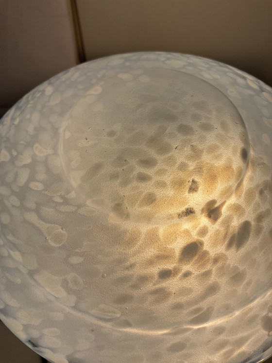 Image 1 of Vintage 1960s Clichy Blue Glass Table or Hanging Lamp