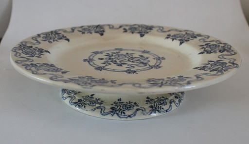 Gien cake tray, Osborne model 1875, in earthenware porcelain