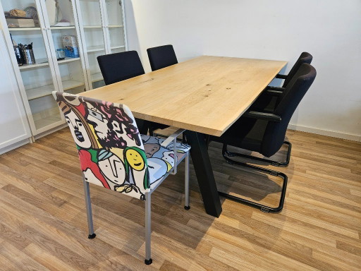 dining table boostam oak/metal 200 cm