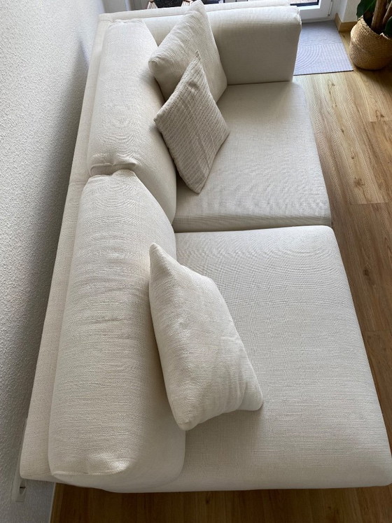 LIVING DIVANI Family Life Sofa + Pouf | Design Classic | Cream – Modular sofas, Textile (photo 7 of 13)