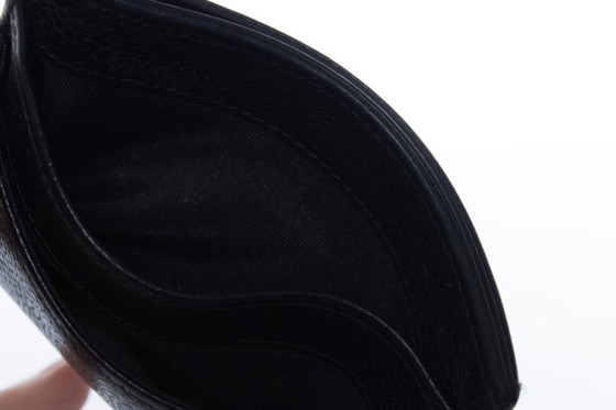 Image 1 of Chanel, black pebbled leather card holder