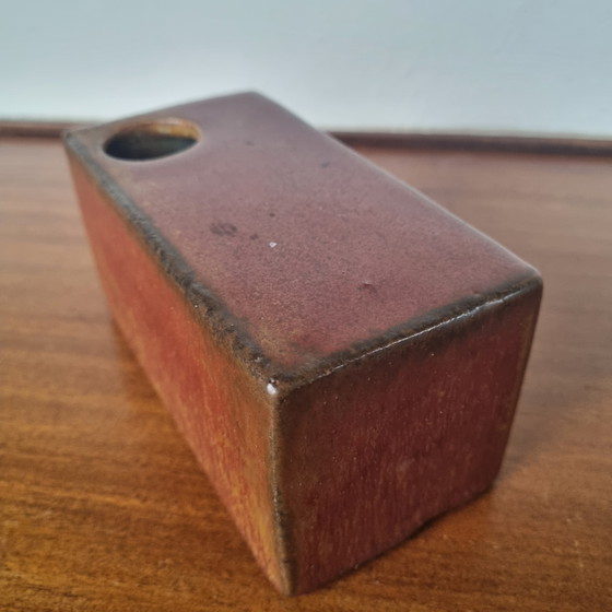 Image 1 of Vase bloc Mobach, grès, émail mixte, années 1960