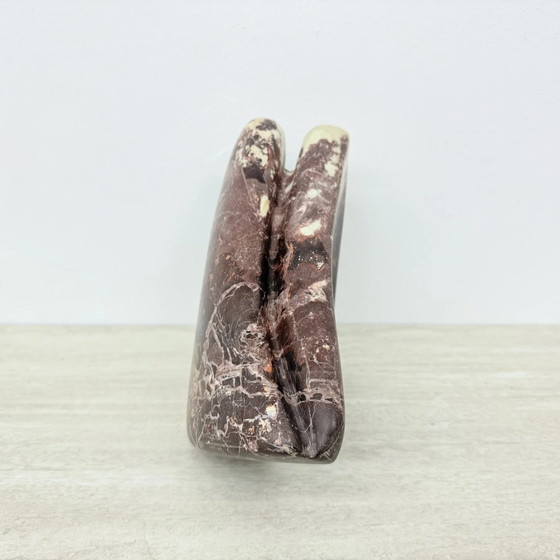 Vintage Mid Century red Marble Abstract Organic Modern Sculpture , 1980s (photo 8 of 12)