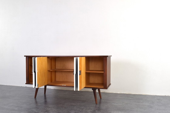 Image 1 of Mid Century Op-Art Sideboard, 1960er Jahre.