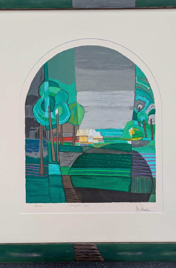 Image 1 of Ton Schulten lithografie "Voorjaar 1995"