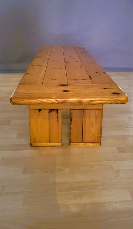Silvio Coppola für Roche Bobois 70" Bank / Couchtisch, Couchtische, Holz, Transparent (Foto 2 von 5)