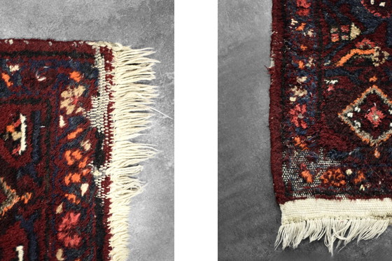 Image 1 of Vintage handgeweven oosters Hamadan vloerkleed uit het Midden-Oosten, jaren 1960