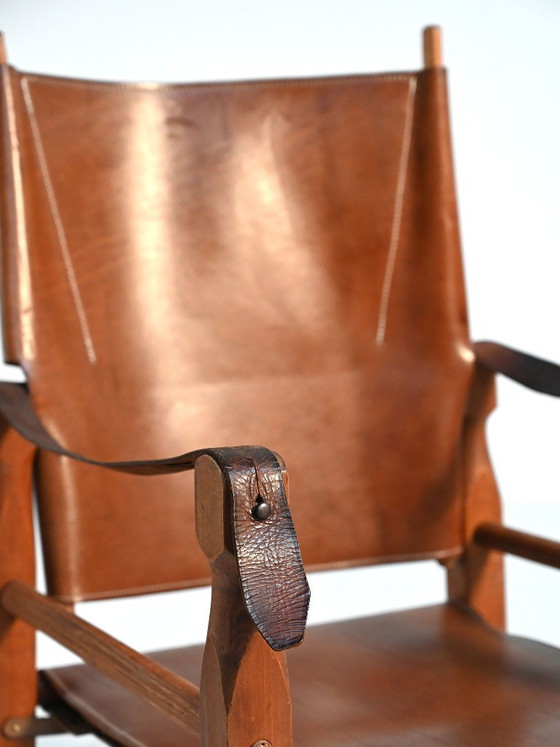 Image 1 of Een paar Scandinavische leren safaristoelen