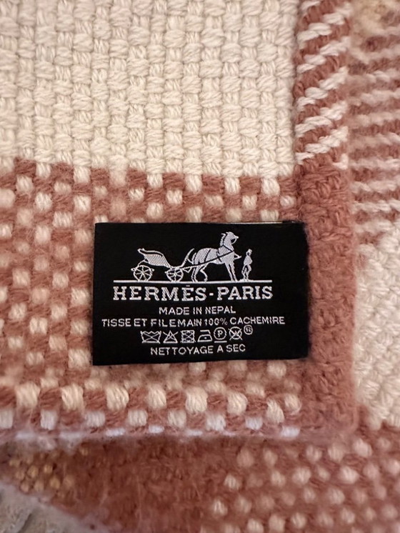 Image 1 of Large Hermes plaid in mint condition