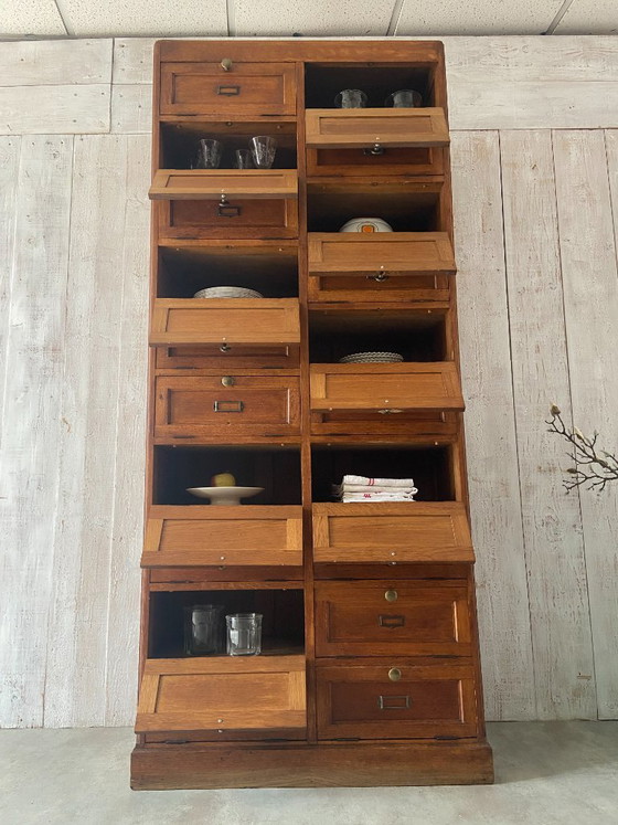 Vecchio Mobile da Lavoro – Mobili archivio, Legno, Ottone (photo 19 of 21)