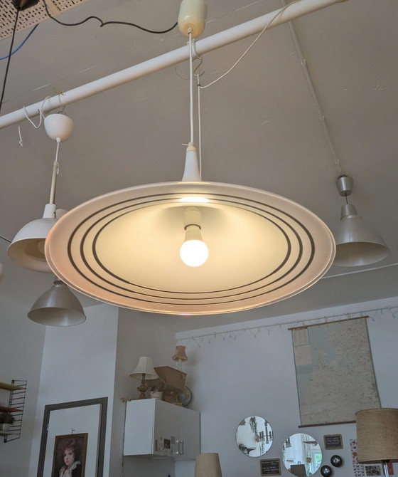 Vintage Space Age Witch Hat Pendant Lamp – Plexiglass (photo 7 of 9)
