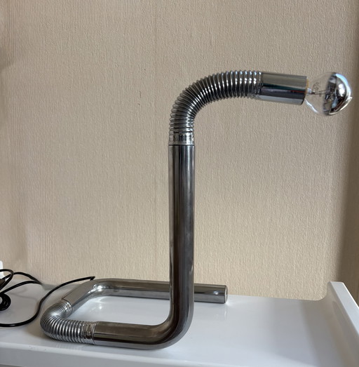 Vintage Italian chrome table lamp