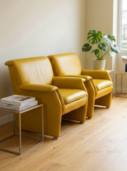 Belform Leather Designer Armchairs (Set of 2) – fauteuils
